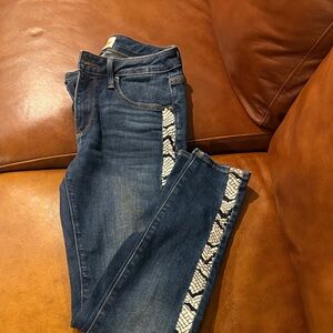 DRIFTWOOD Blue Jeans with Snake Print Detail